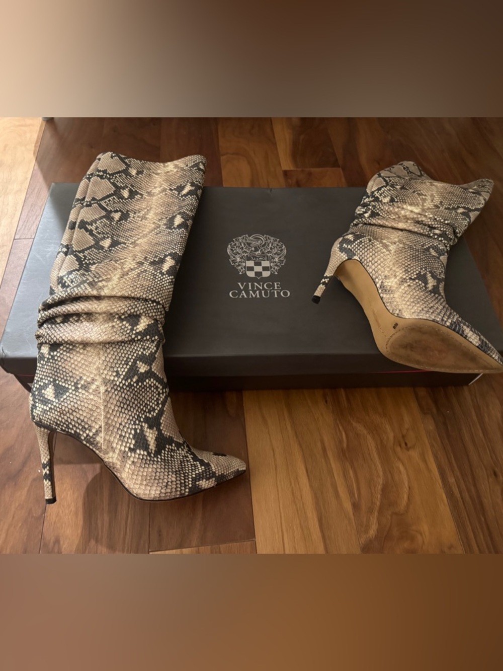 Vince Camuto Snake Print Boots